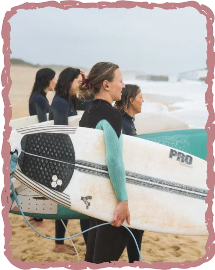 Met Johanne Defay in Seignosse, Frankrijk