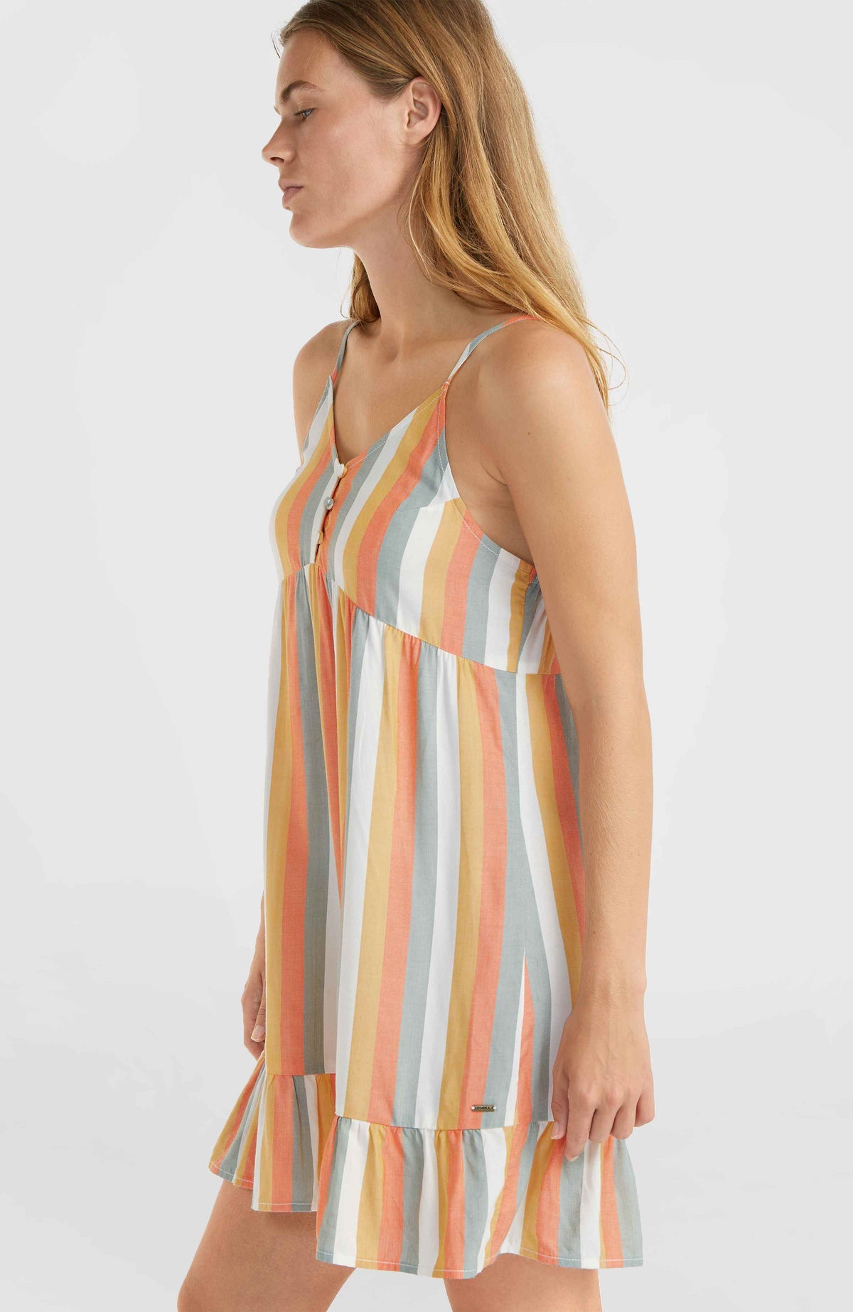 Malu Beach jurk | Orange Multistripe