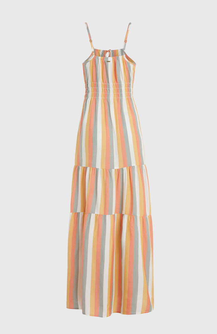 Quorra maxi-jurk | Orange Multistripe