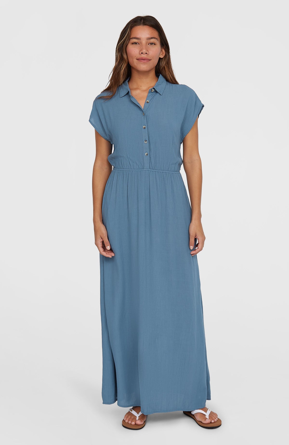 Lori Maxi overhemdjurk | Copen Blue