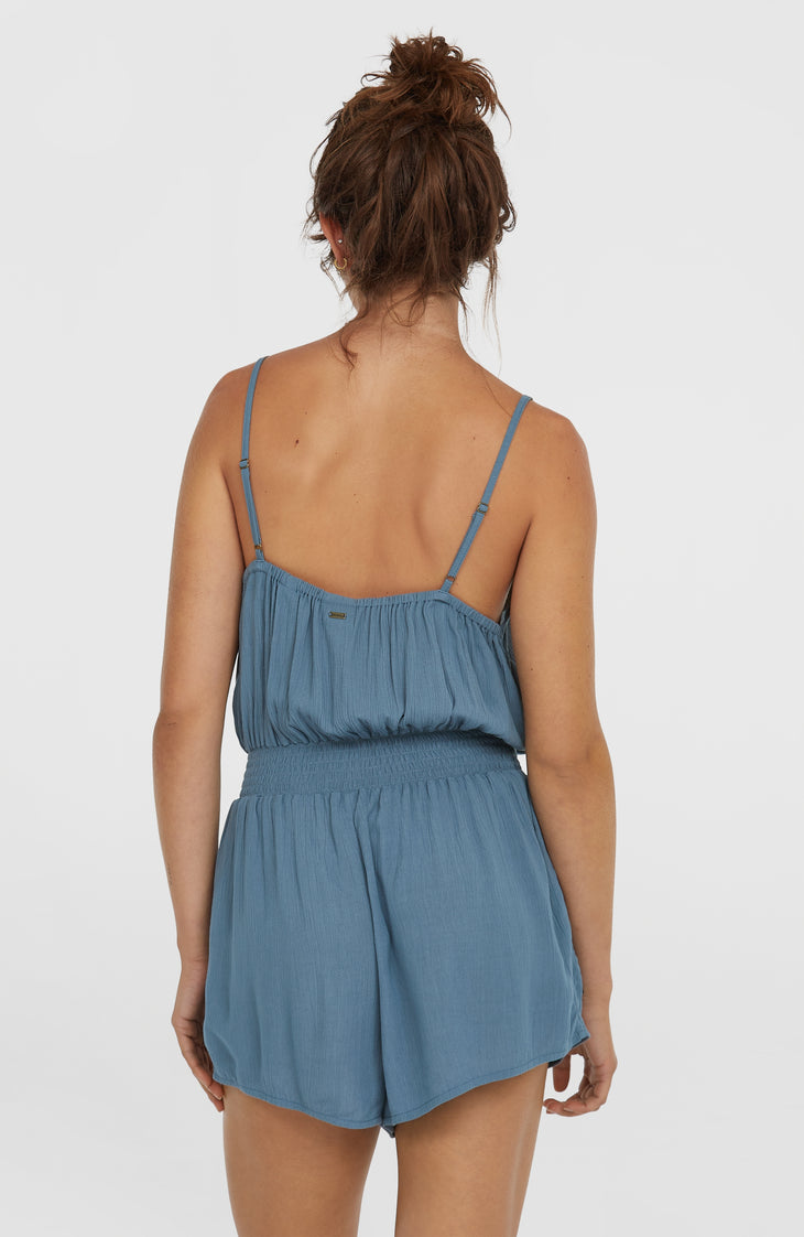 Playsuit met knoopsluiting en dunne bandjes | Copen Blue