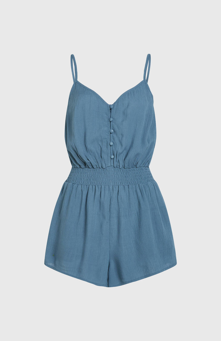 Playsuit met knoopsluiting en dunne bandjes | Copen Blue