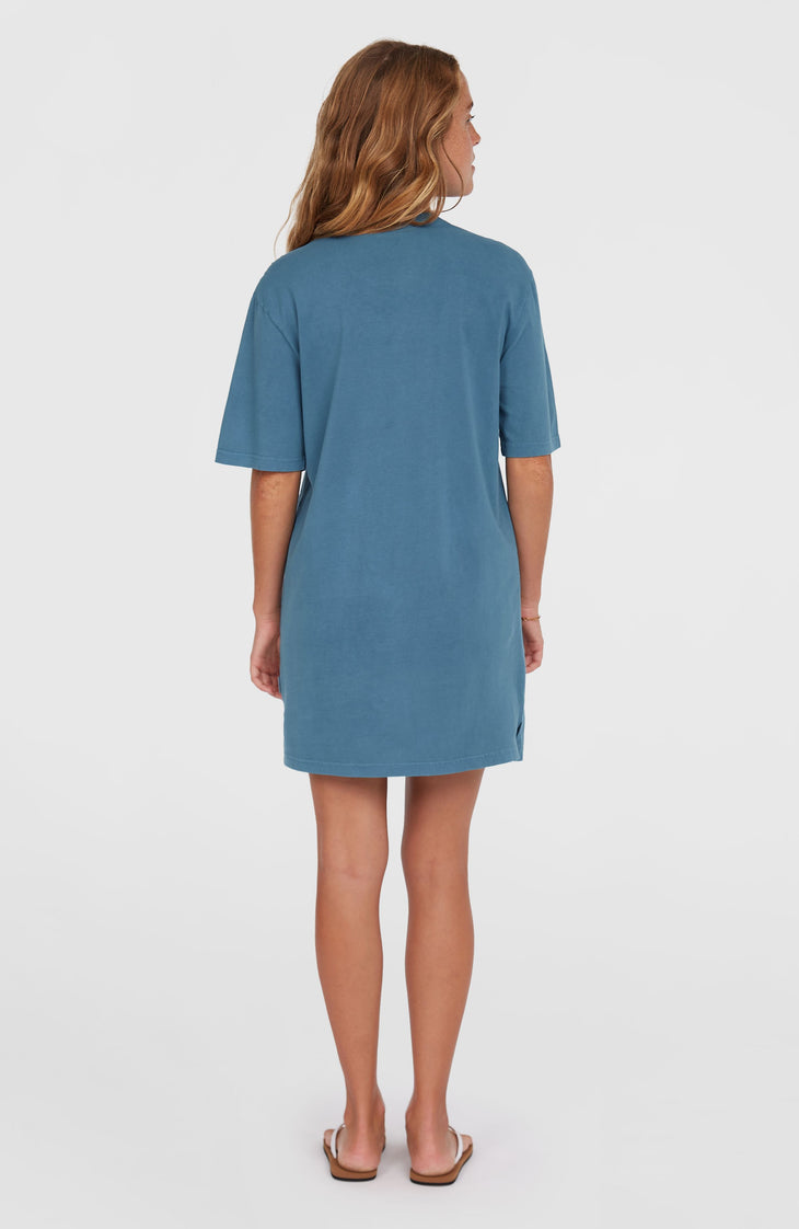 Beach Vintage T-shirtjurk | Copen Blue