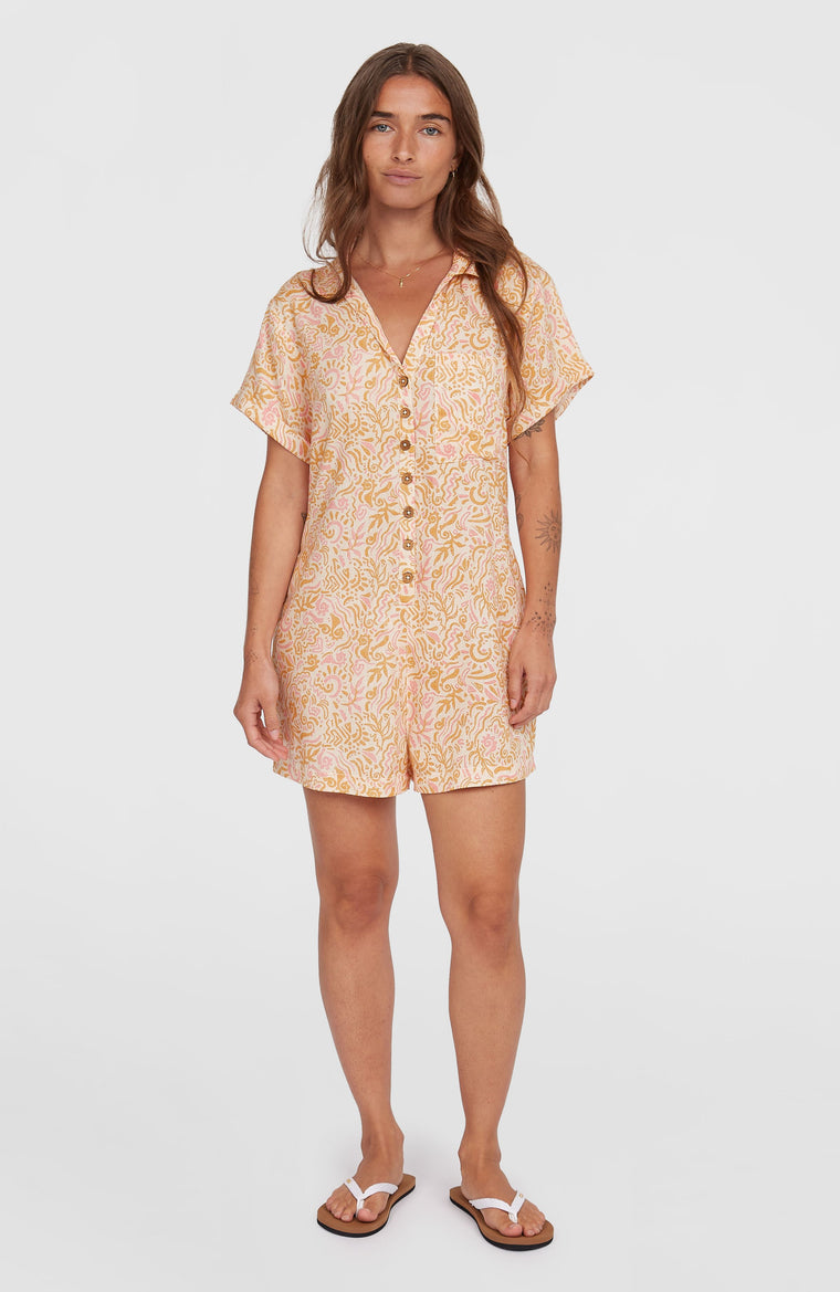 Women of the Wave playsuit | White Abstract Wave Women of the Wave playsuit | White Abstract Wave