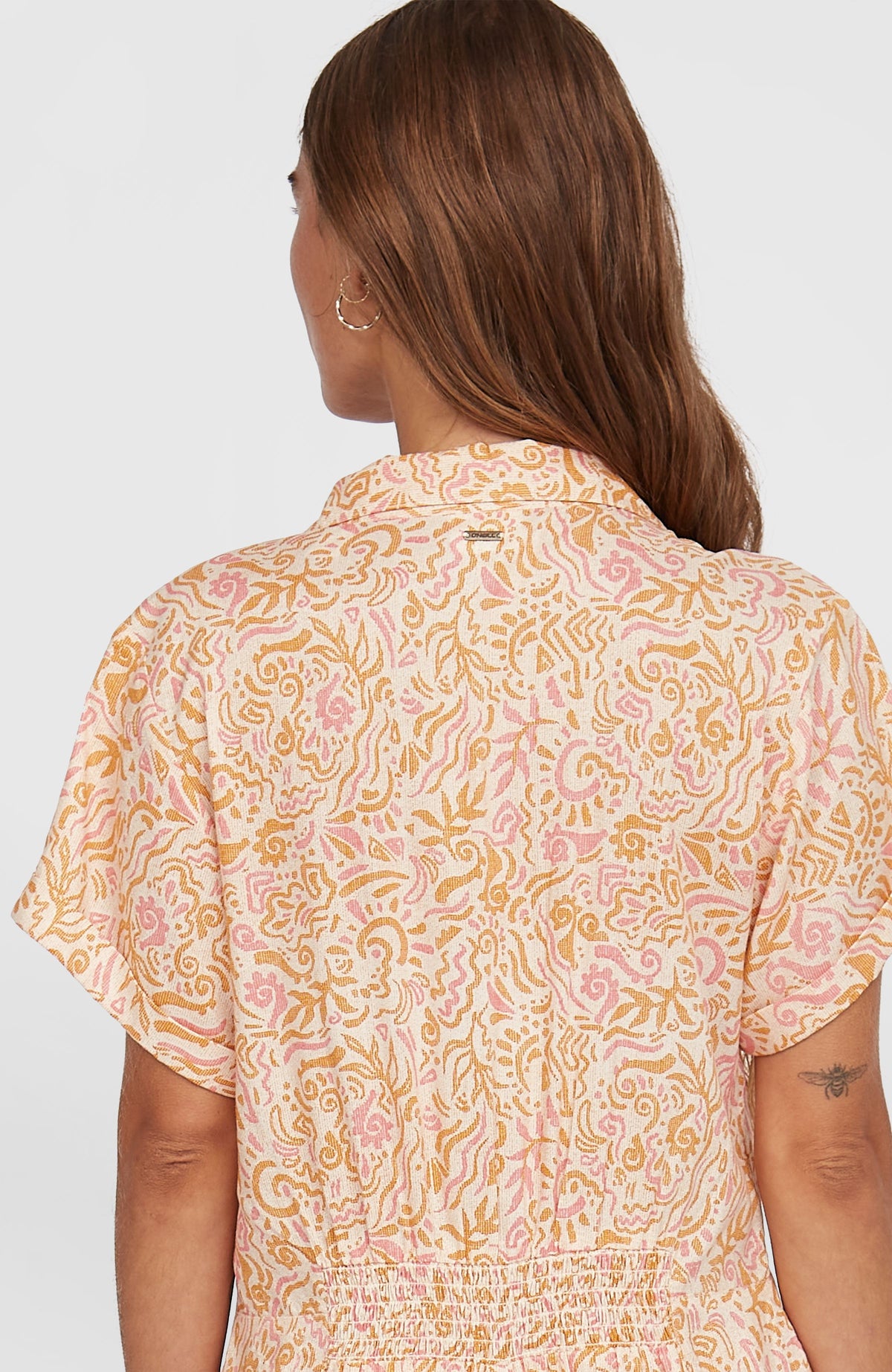 Women of the Wave playsuit | White Abstract Wave