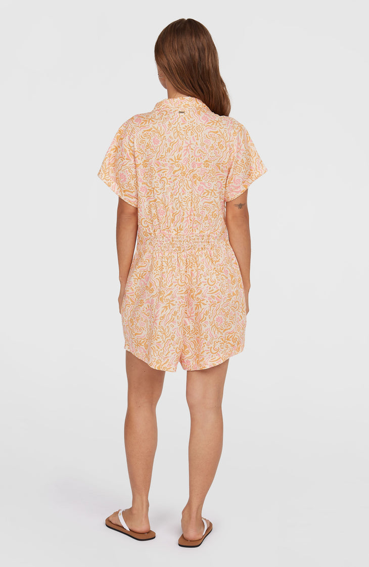 Women of the Wave playsuit | White Abstract Wave
