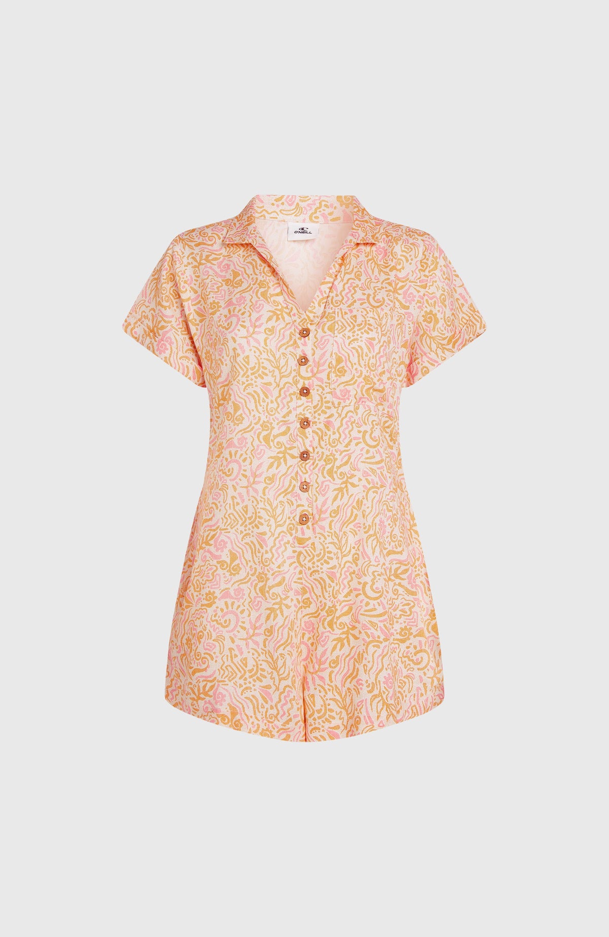 Women of the Wave playsuit | White Abstract Wave