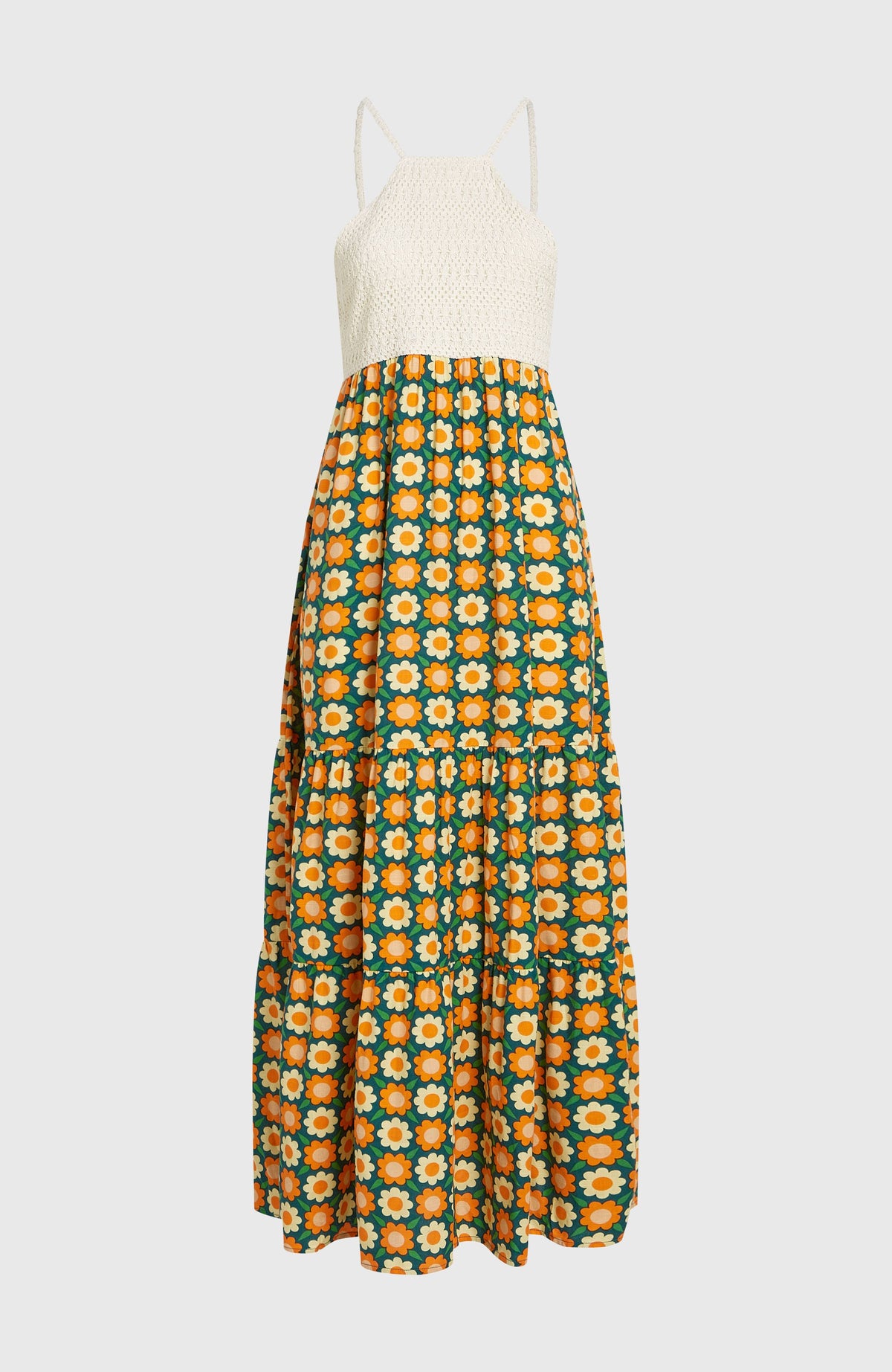 O'Riginals maxi-jurk | Green Retro Flower