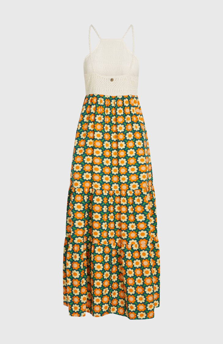 O'Riginals maxi-jurk | Green Retro Flower