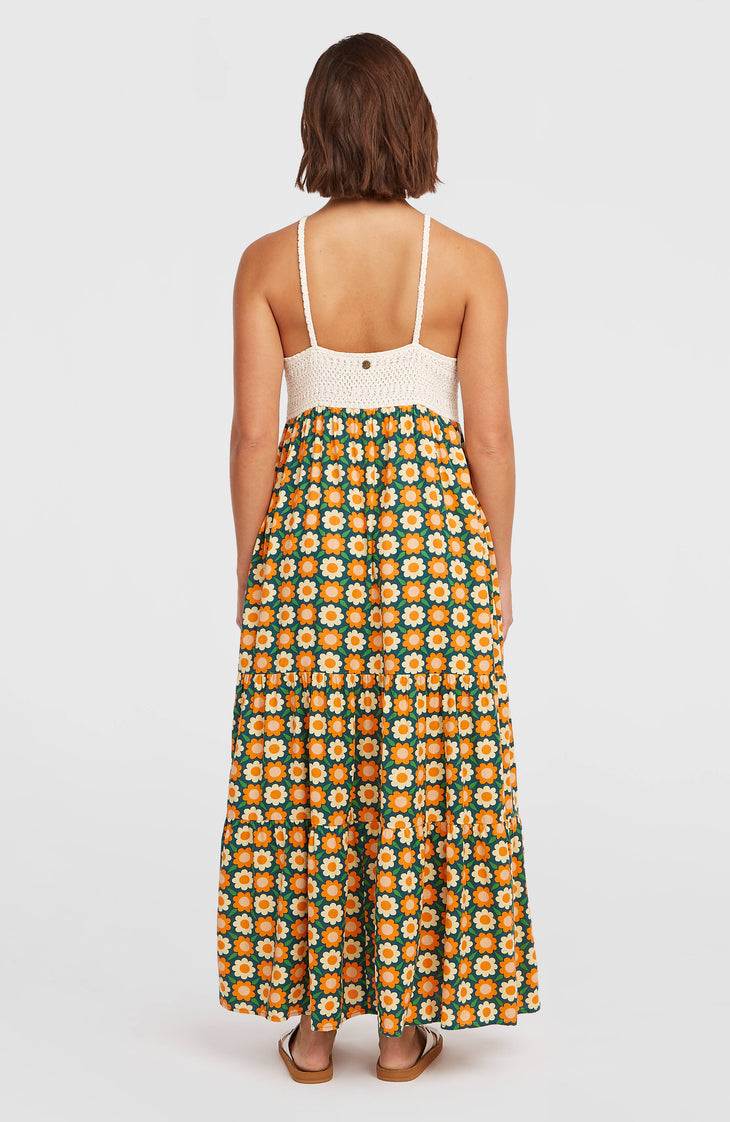 O'Riginals maxi-jurk | Green Retro Flower