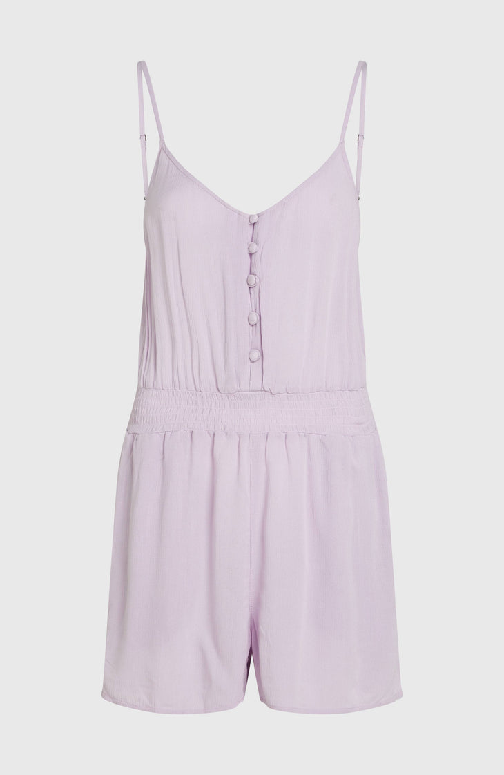 Playsuit met knoopsluiting en dunne bandjes | Pale Lavender