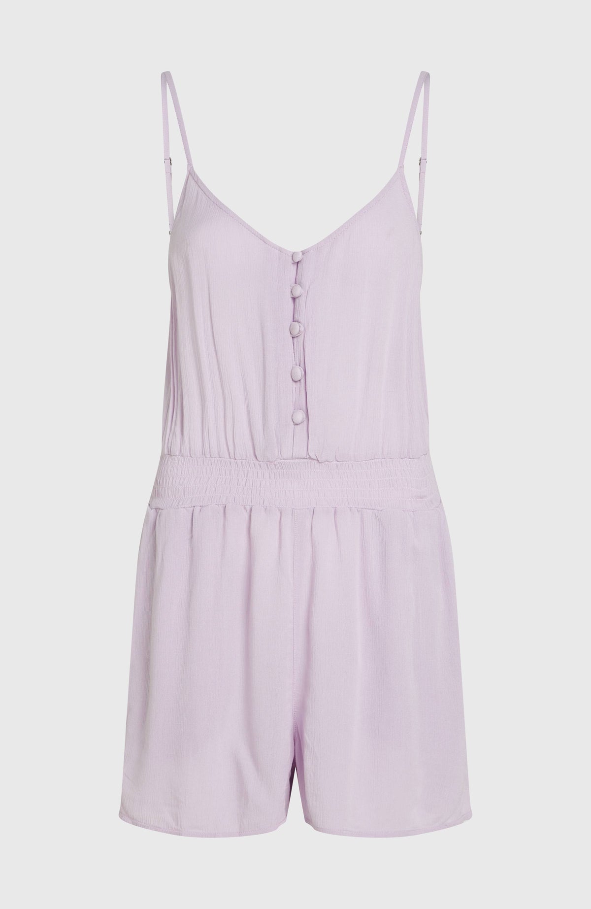 Playsuit met knoopsluiting en dunne bandjes | Pale Lavender