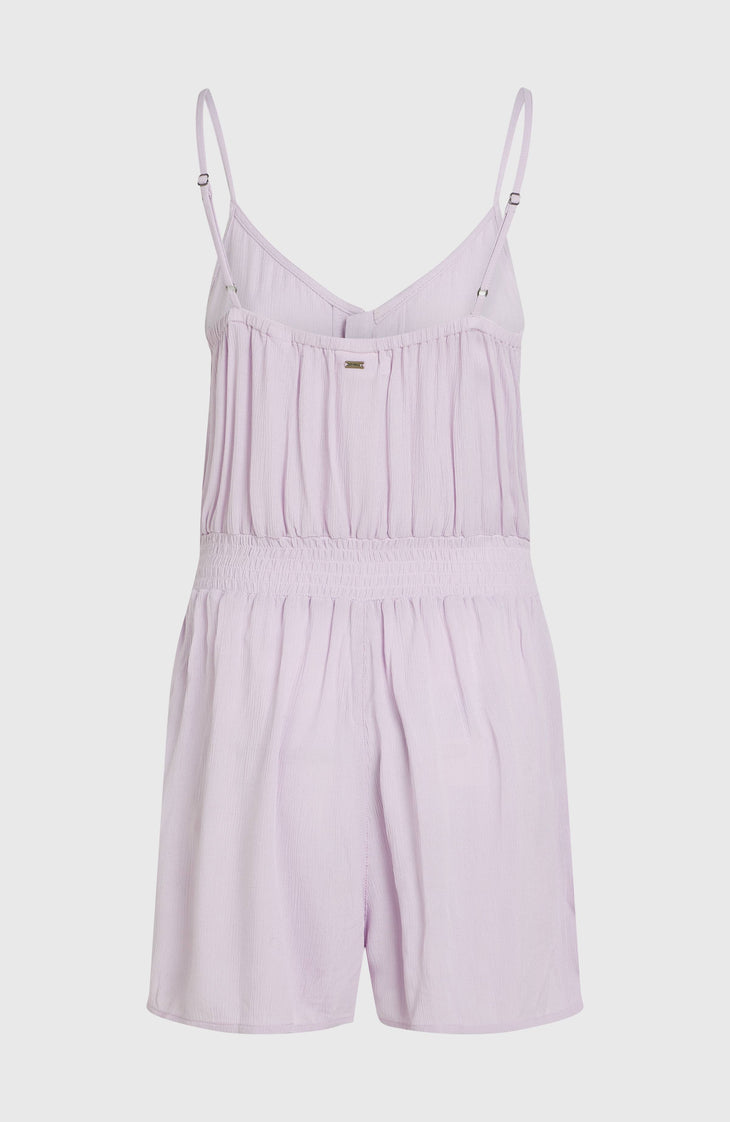 Playsuit met knoopsluiting en dunne bandjes | Pale Lavender