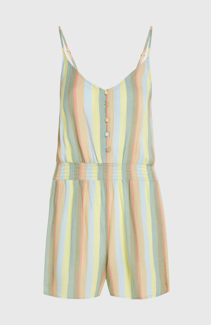 Playsuit met knoopsluiting en dunne bandjes | Multi Must Haves Stripe