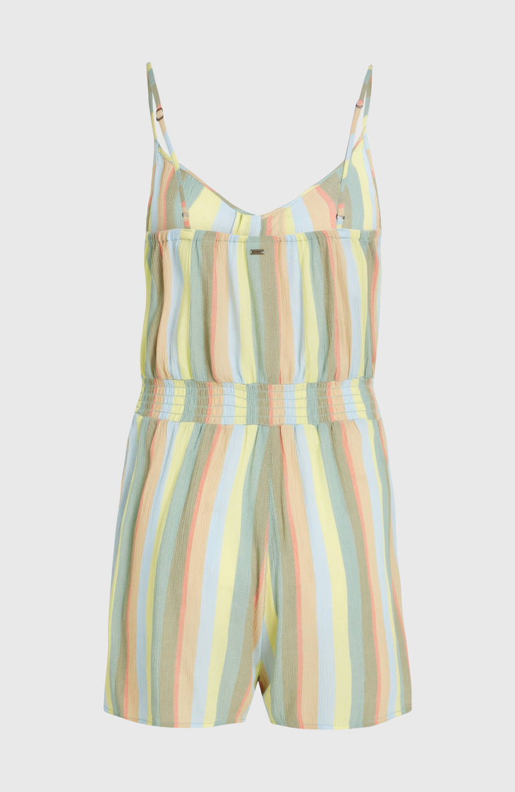 Playsuit met knoopsluiting en dunne bandjes | Multi Must Haves Stripe