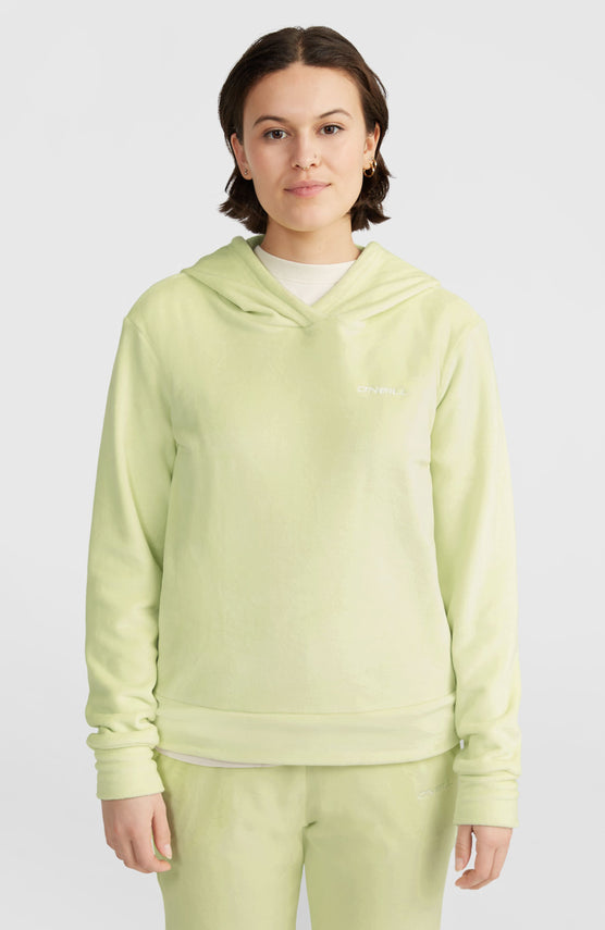 Velour fleecehoodie | Lime Wash