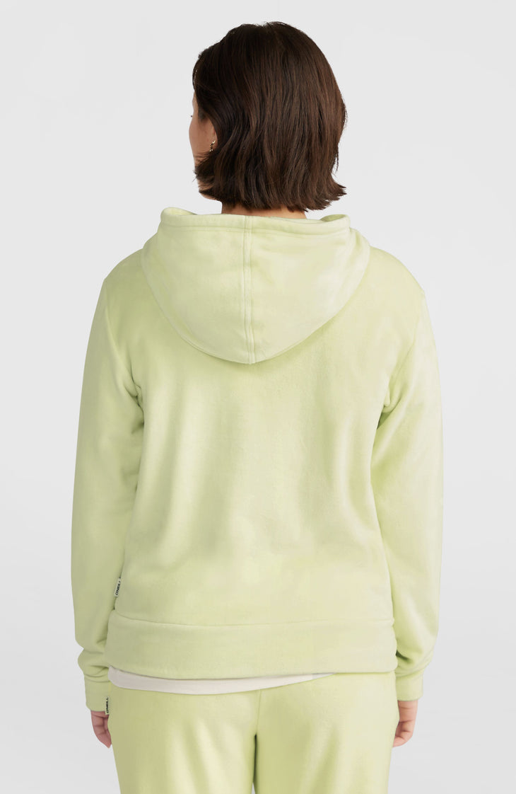 Velour fleecehoodie | Lime Wash