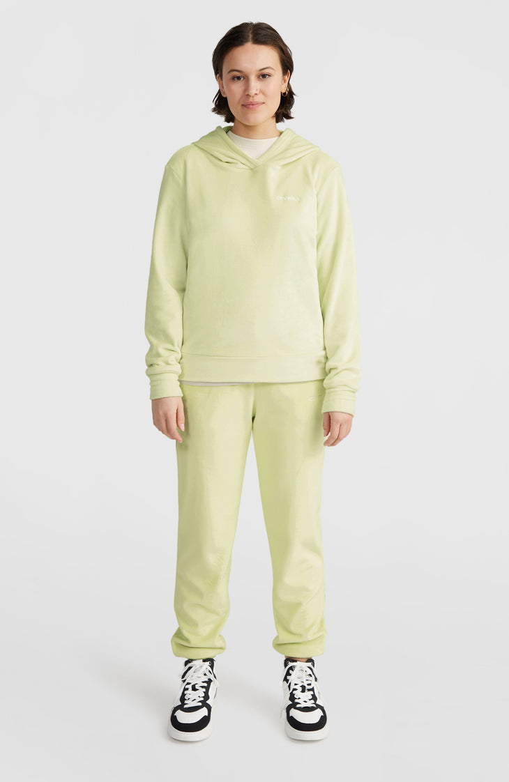 Velour fleecehoodie | Lime Wash
