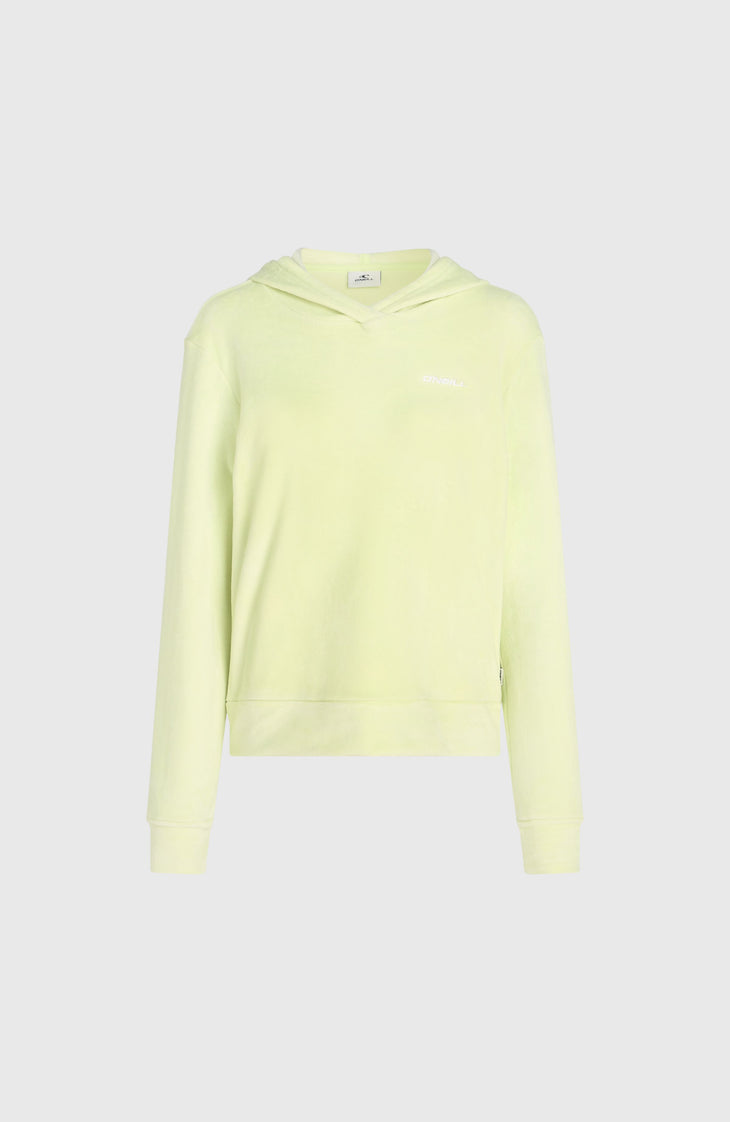 Velour fleecehoodie | Lime Wash