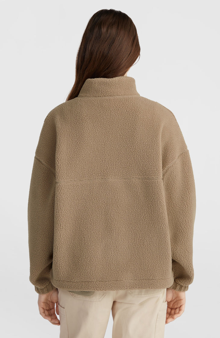 High-Pile fleecevest met volledige rits | Concrete