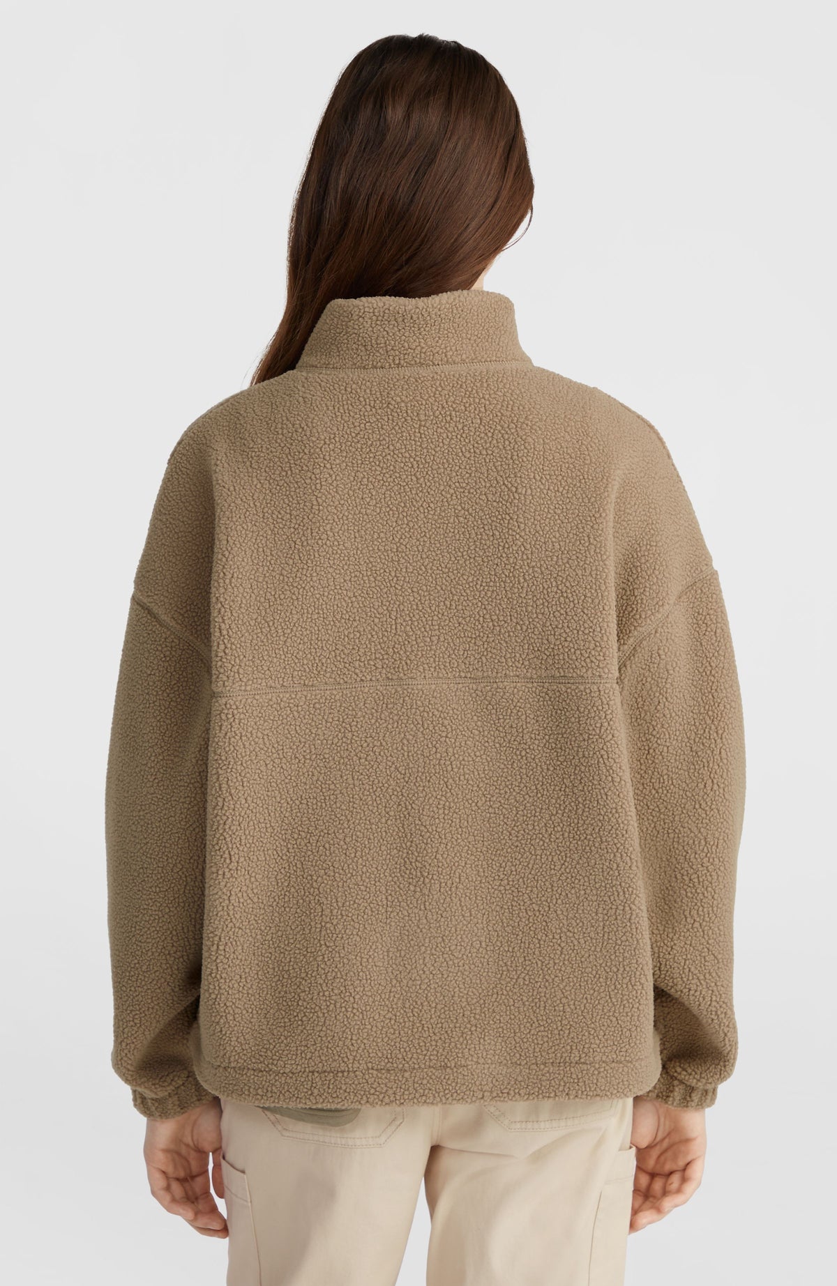 High-Pile fleecevest met volledige rits | Concrete