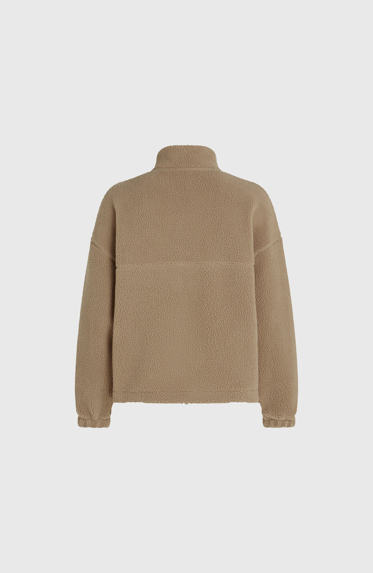 High-Pile fleecevest met volledige rits | Concrete