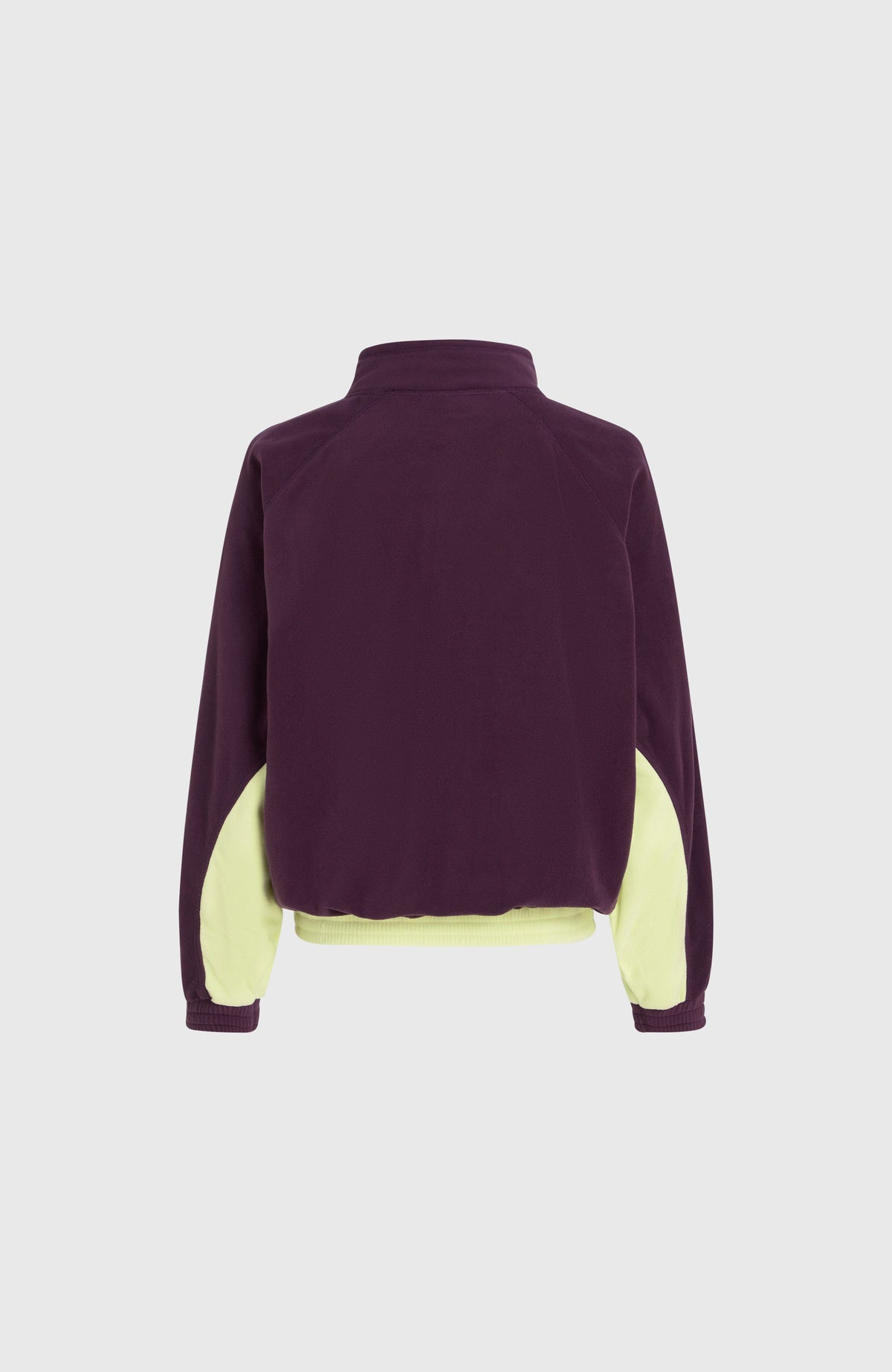O'Riginals Polartec® 100 fleecetrui met halve rits | Aubergine Colour Block