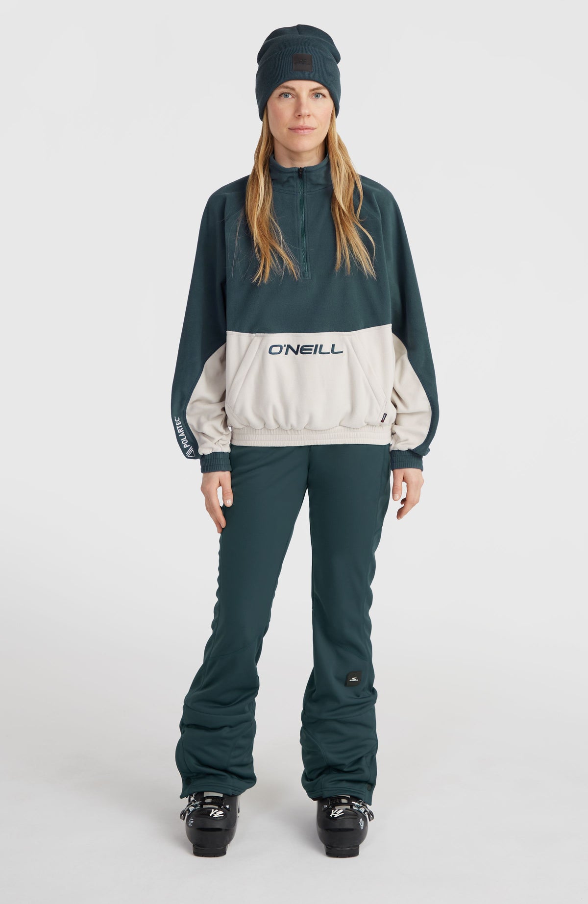 O'Riginals Polartec® 100 fleecetrui met halve rits | Alma Steel Colour Block