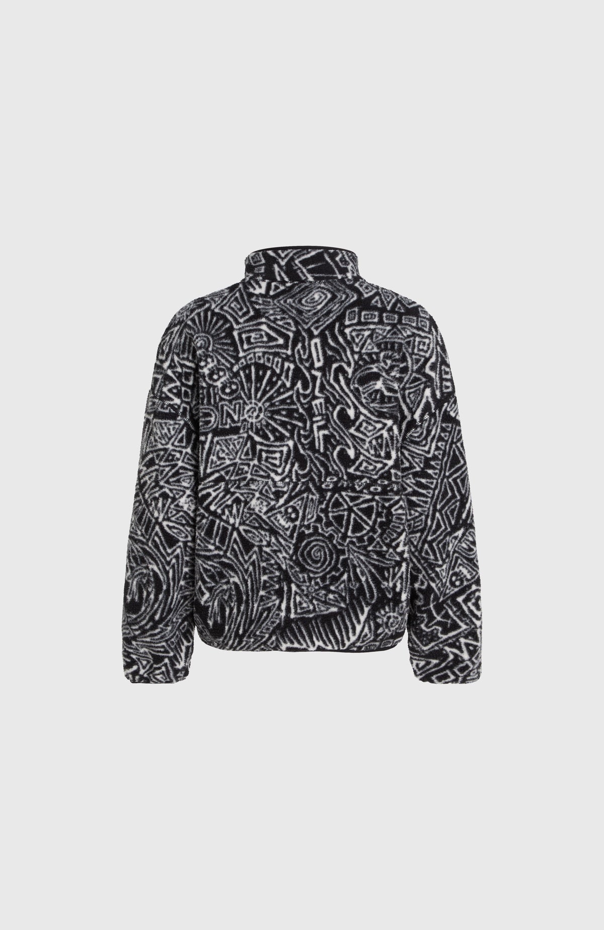 Surf Heroes vest van hoogpolig fleece | White/Black Sketcheritage