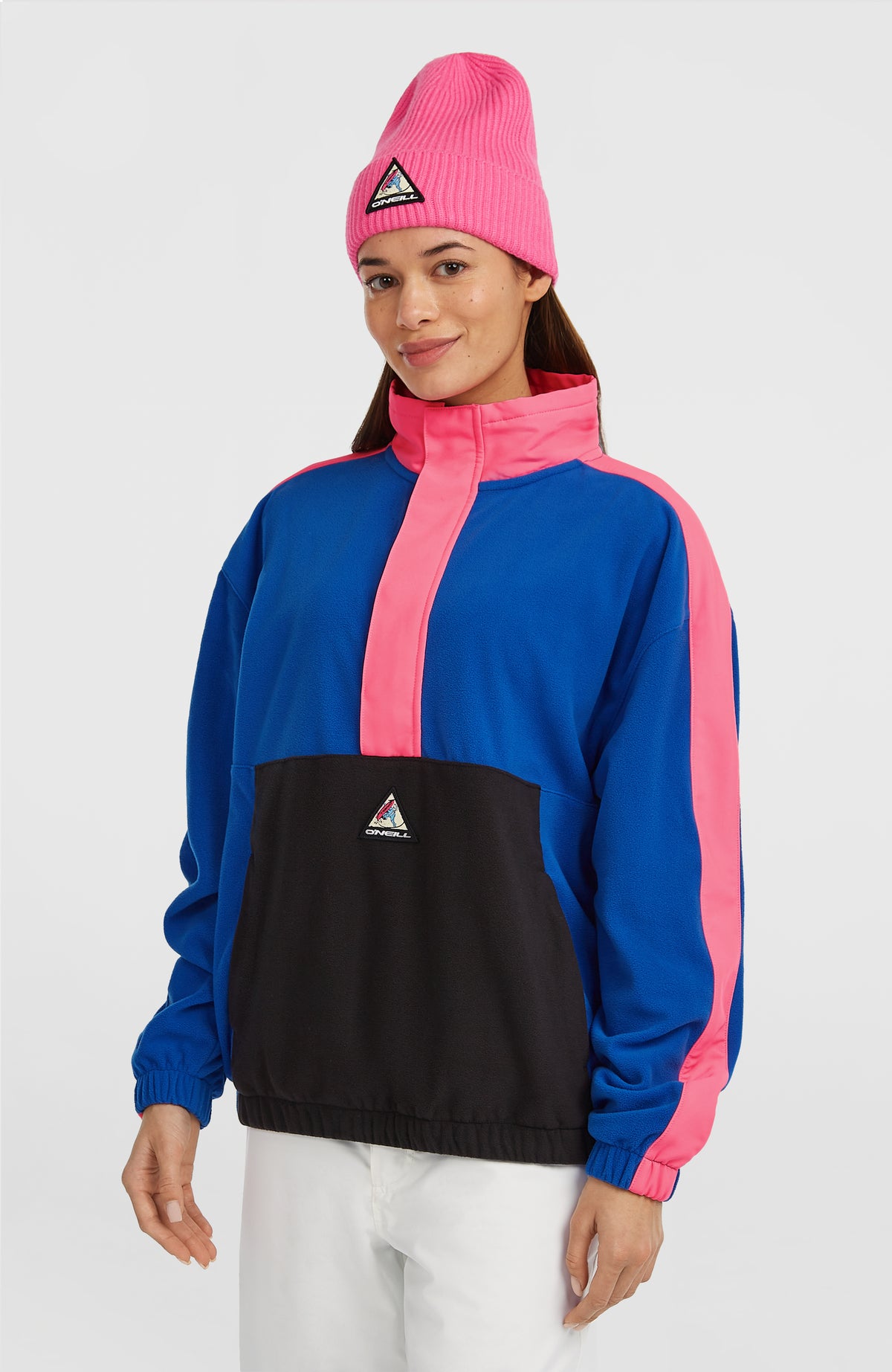 FWC'Play Polartec® fleecetrui met hoge rits | Active Blue Colour Block