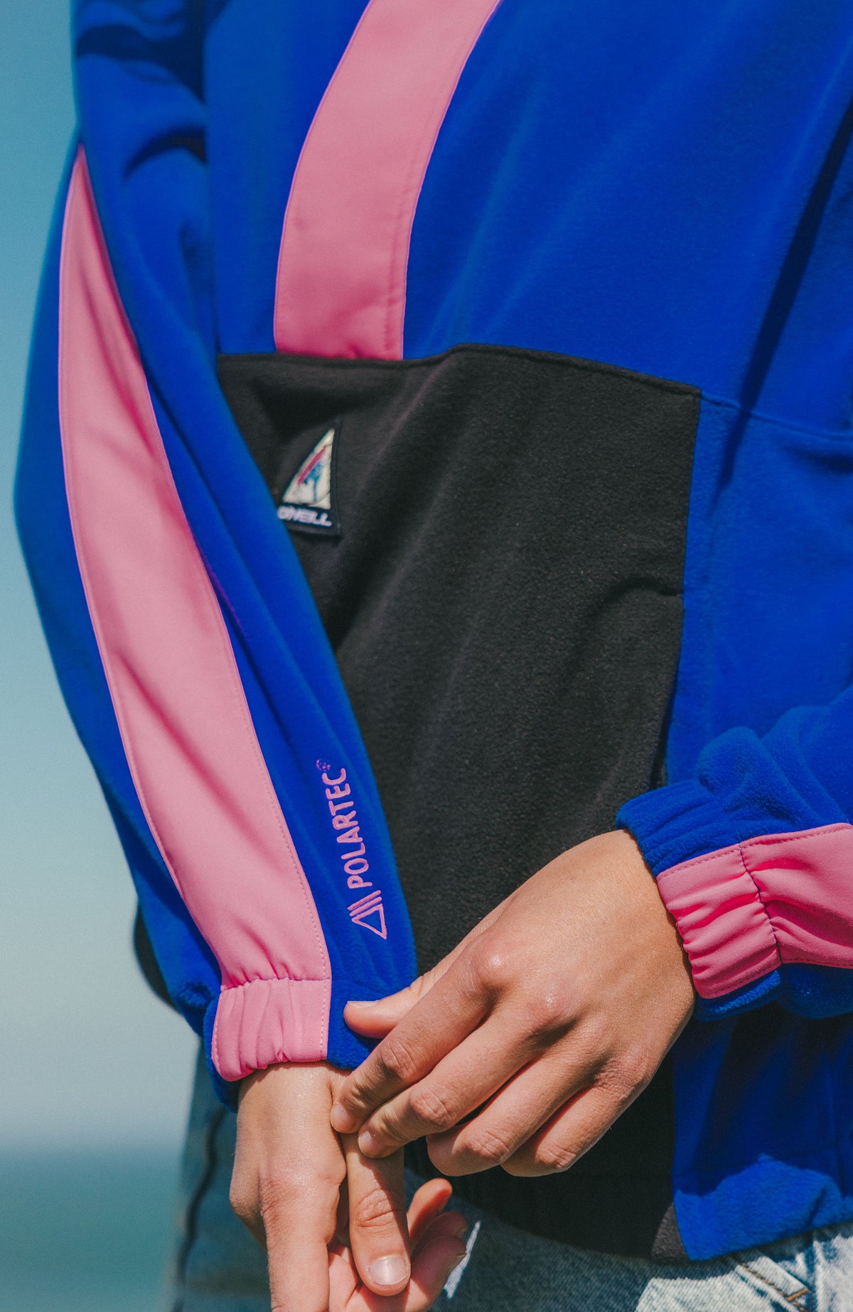 FWC'Play Polartec® fleecetrui met hoge rits | Active Blue Colour Block