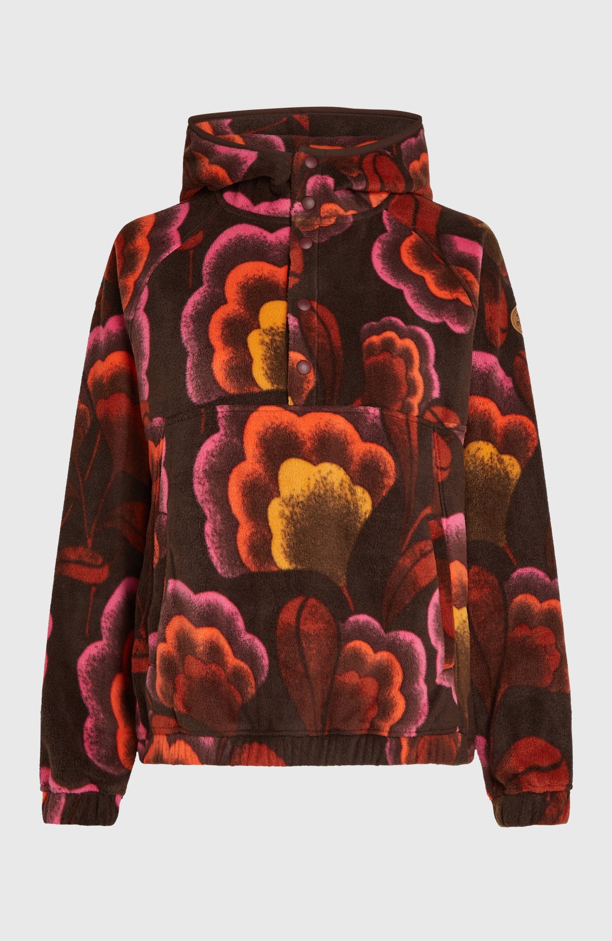 O'Riginals Superfleece hoodie | Brown Originals Flower