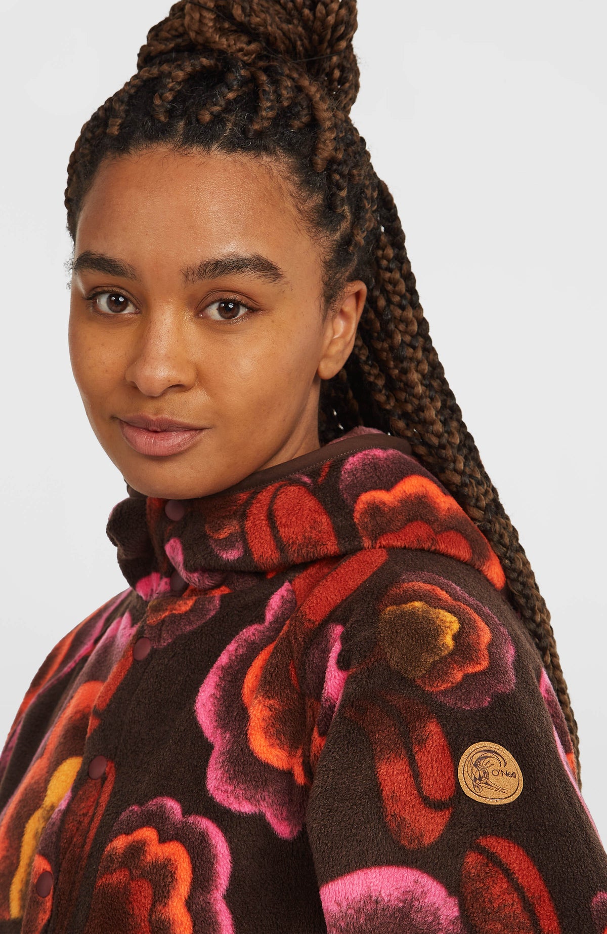 O'Riginals Superfleece hoodie | Brown Originals Flower