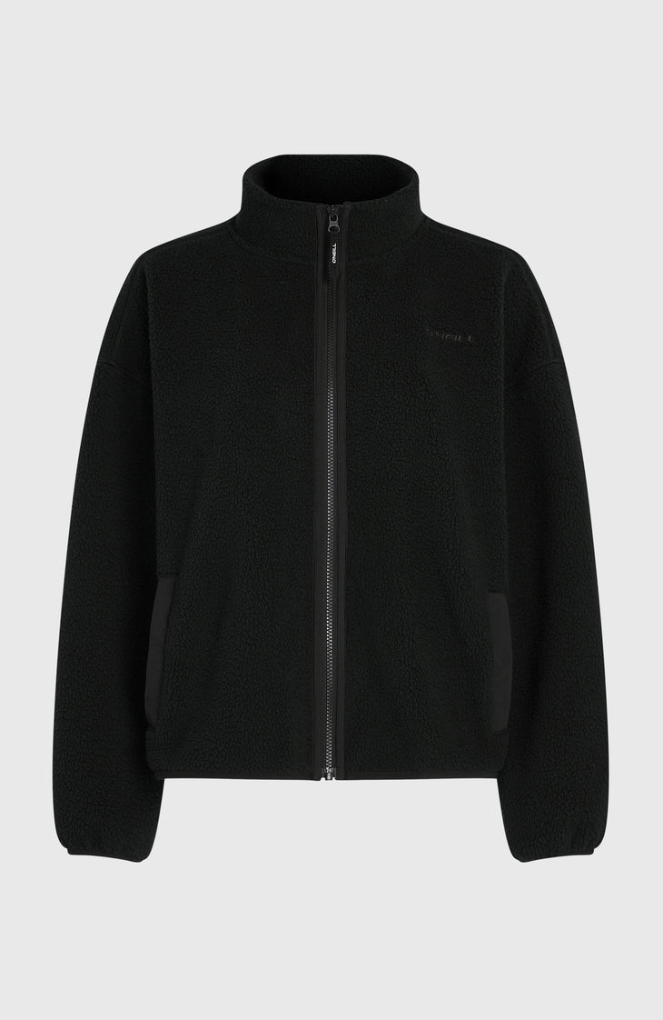 Must-Have High-Pile fleecevest met volledige rits | Black Out
