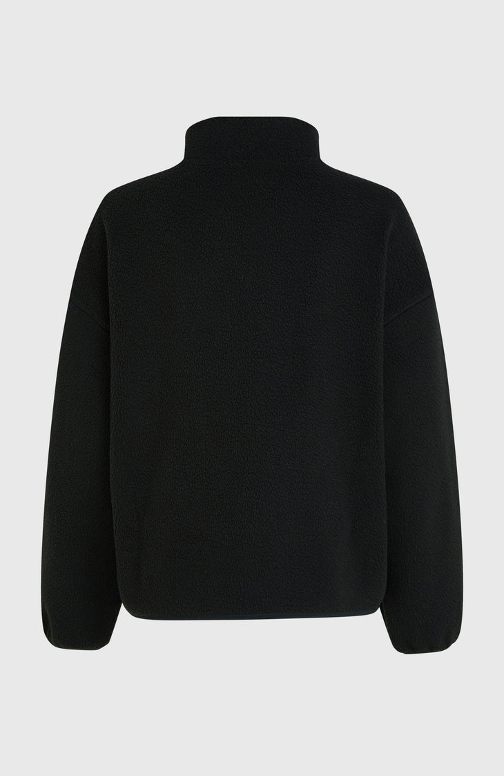 Must-Have High-Pile fleecevest met volledige rits | Black Out