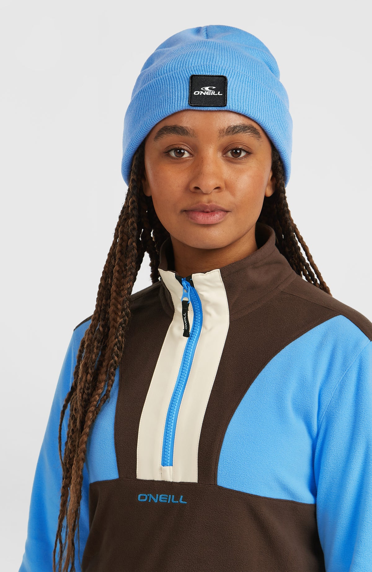 FWC'Cruz Triple Polartec® fleecetrui met halve rits | Blue Poppy Colour Block