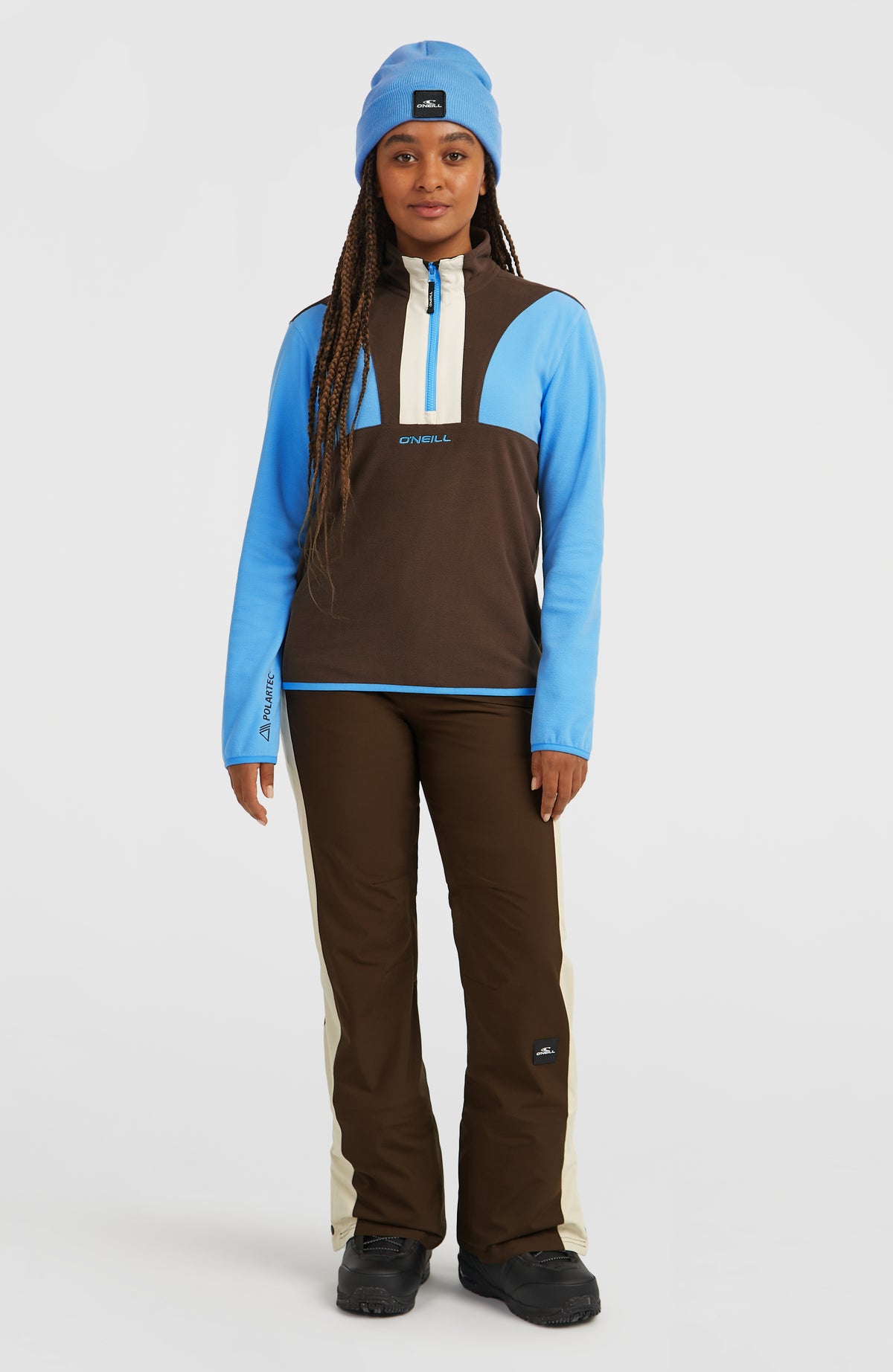 FWC'Cruz Triple Polartec® fleecetrui met halve rits | Blue Poppy Colour Block
