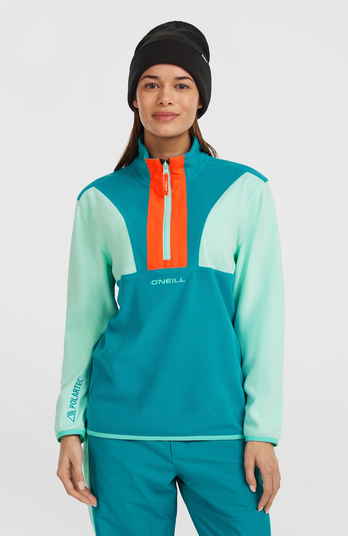 FWC'Cruz Triple Polartec® fleecetrui met halve rits | Retro Mint Colour Block