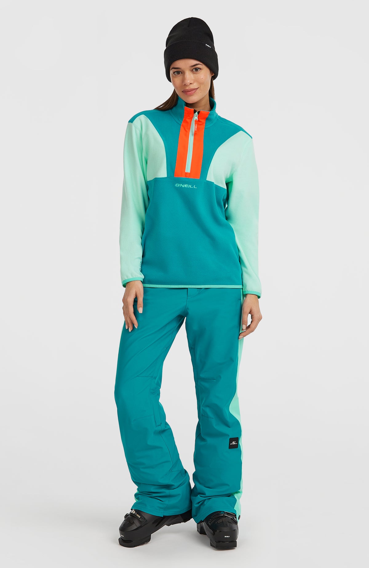 FWC'Cruz Triple Polartec® fleecetrui met halve rits | Retro Mint Colour Block