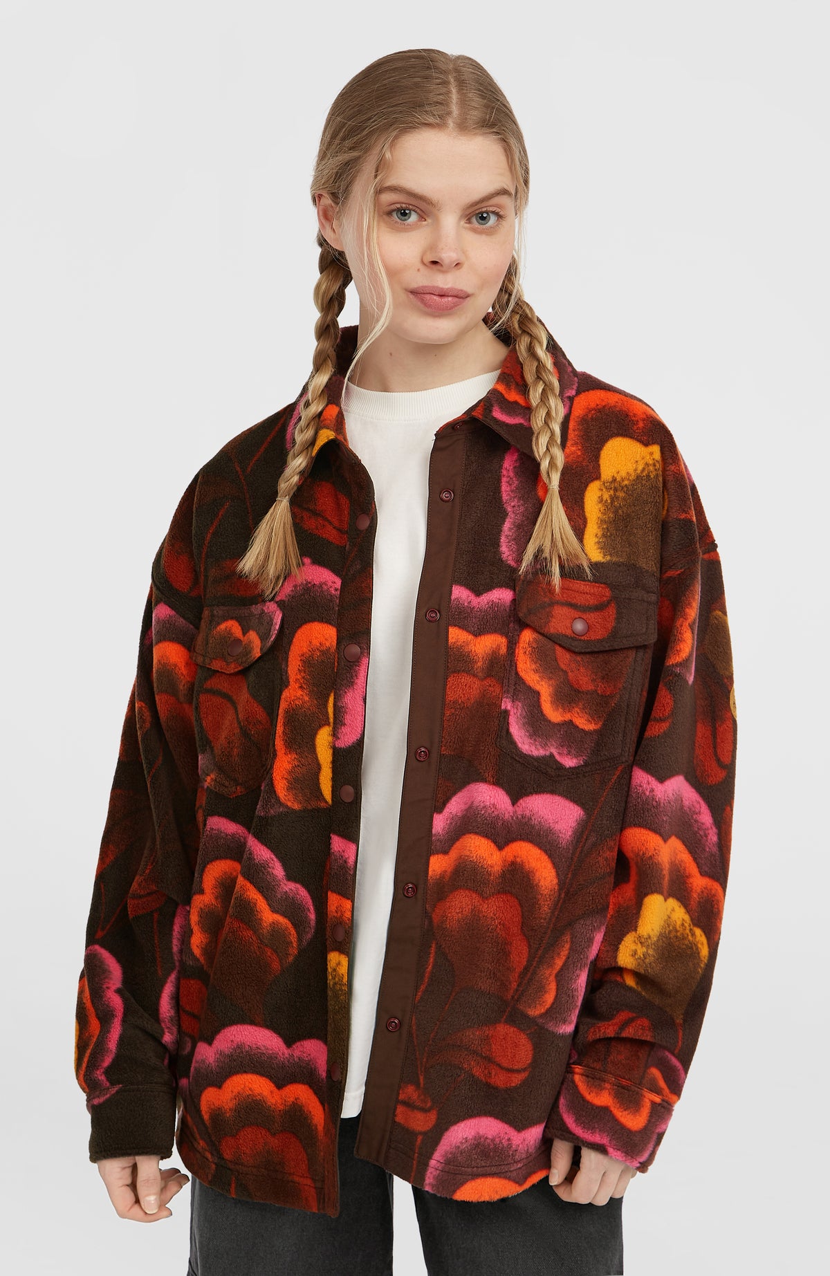 O'Riginals Superfleece blouse | Brown Originals Flower