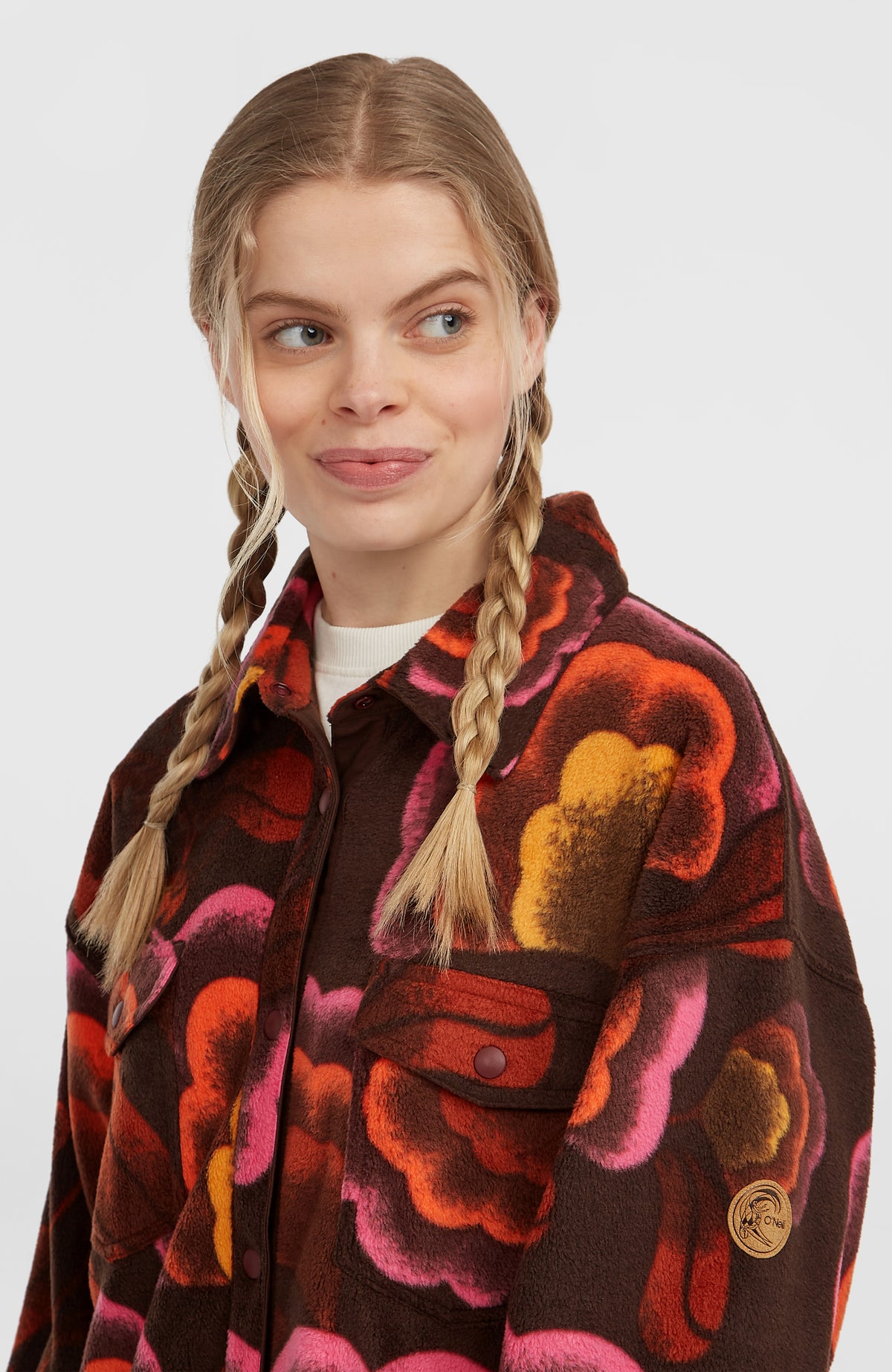 O'Riginals Superfleece blouse | Brown Originals Flower