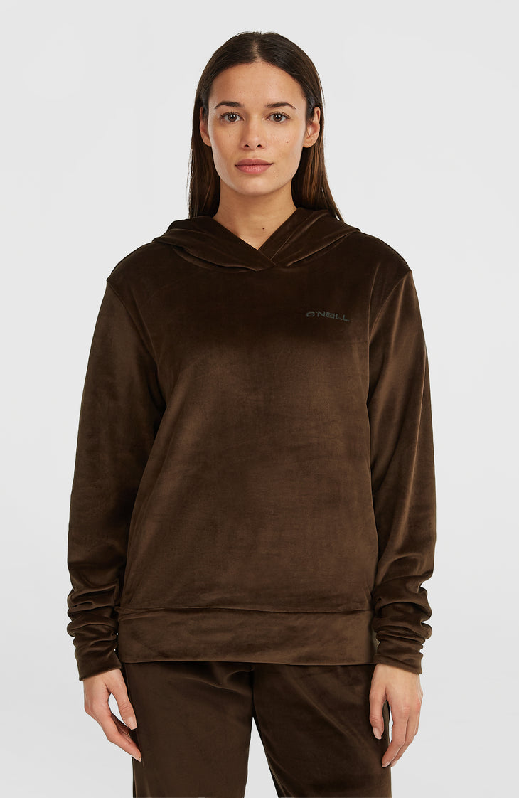 FWC'Cruz Velour hoodie | Coffee Bean