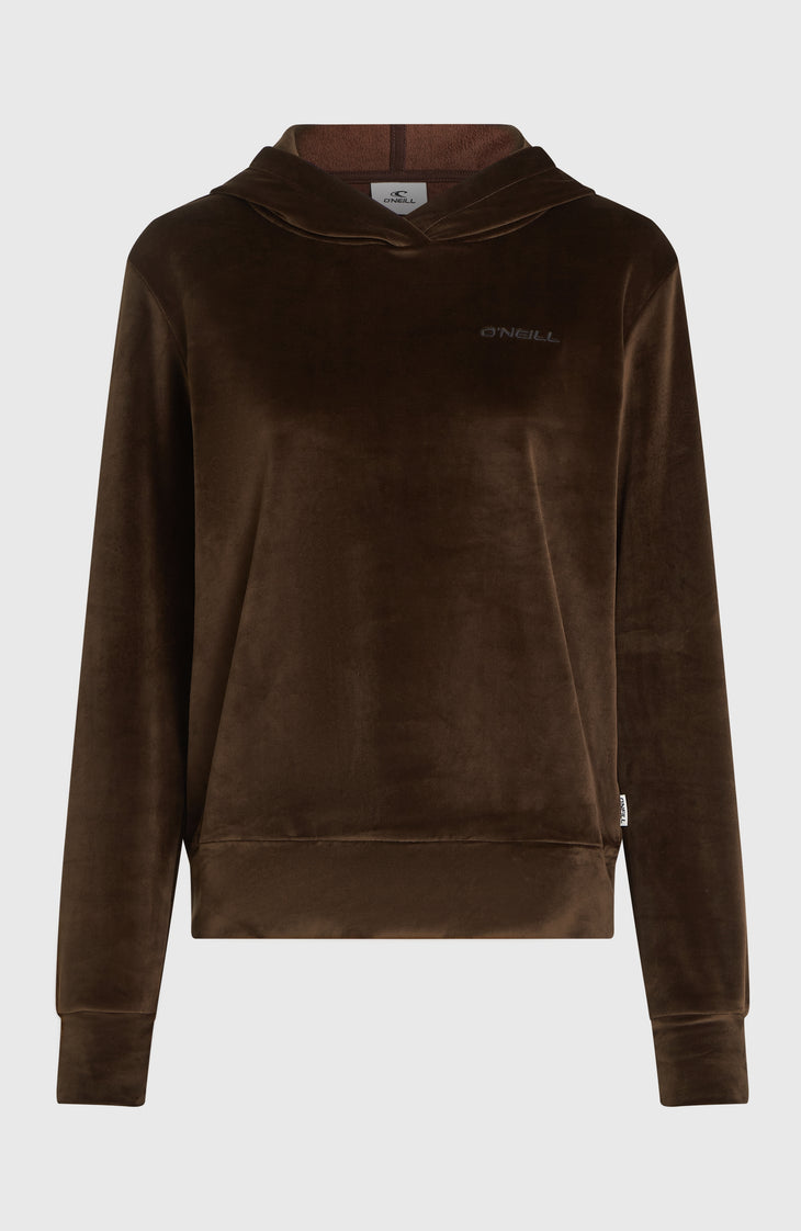 FWC'Cruz Velour hoodie | Coffee Bean