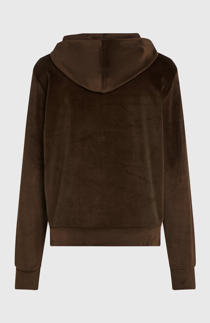 FWC'Cruz Velour hoodie | Coffee Bean