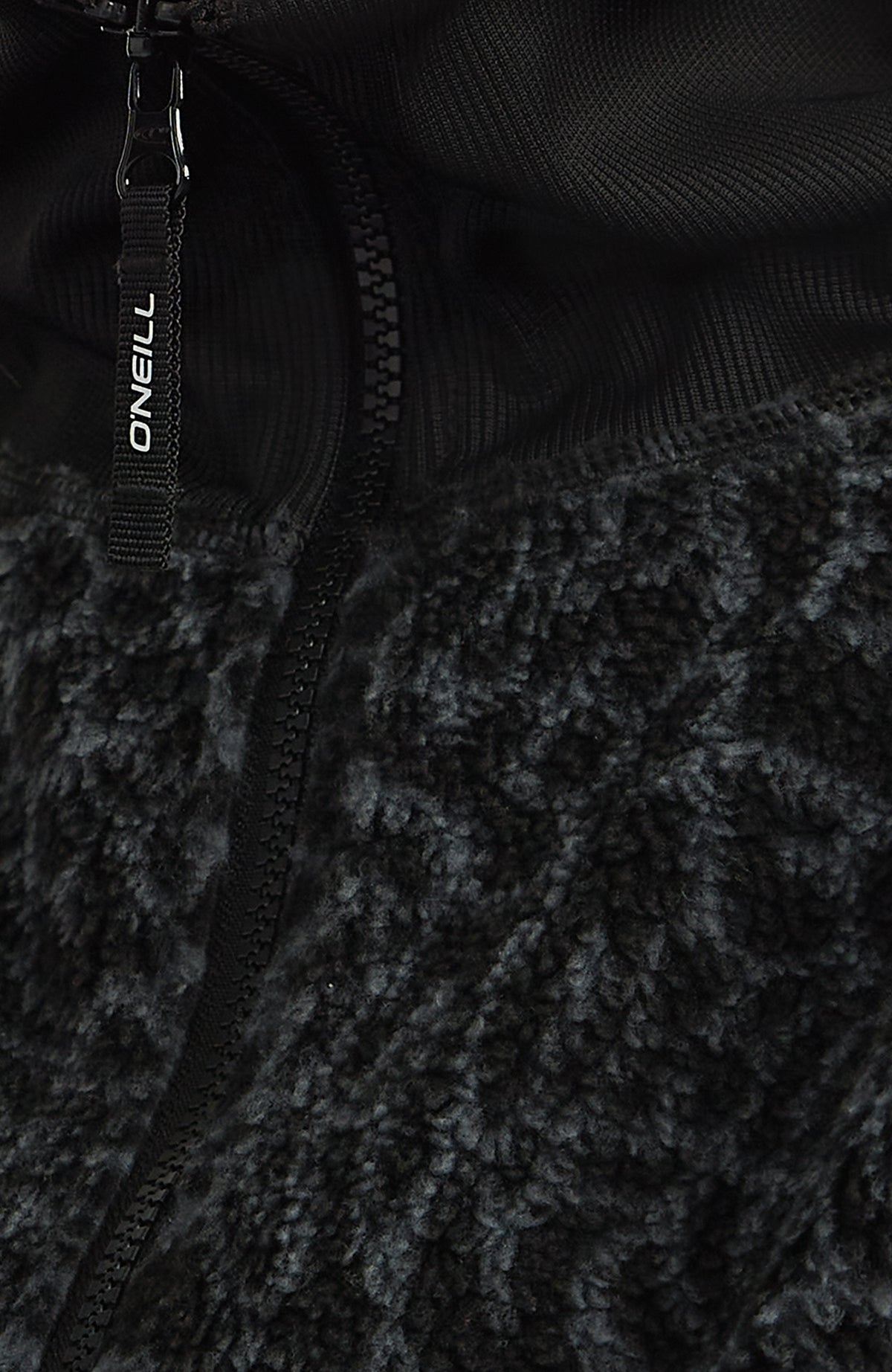 Must-Have fleecetrui met halve rits | Black Animalica