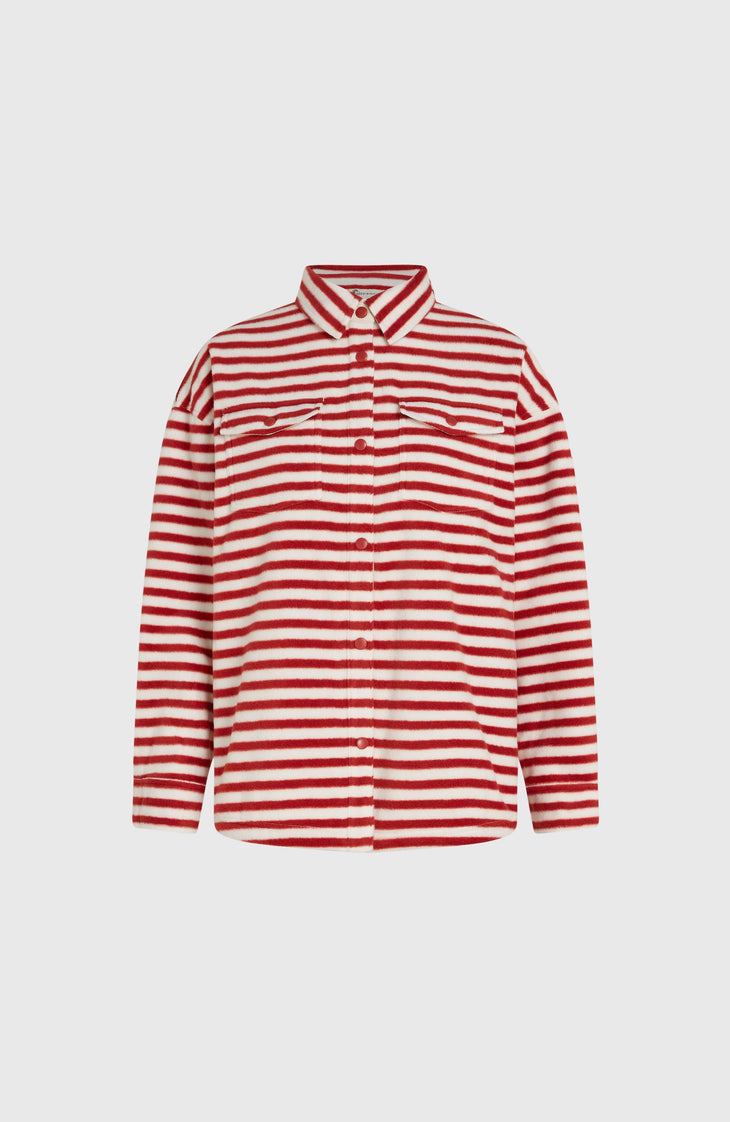 O'Riginals Superfleece blouse | White/Red Originals Stripe