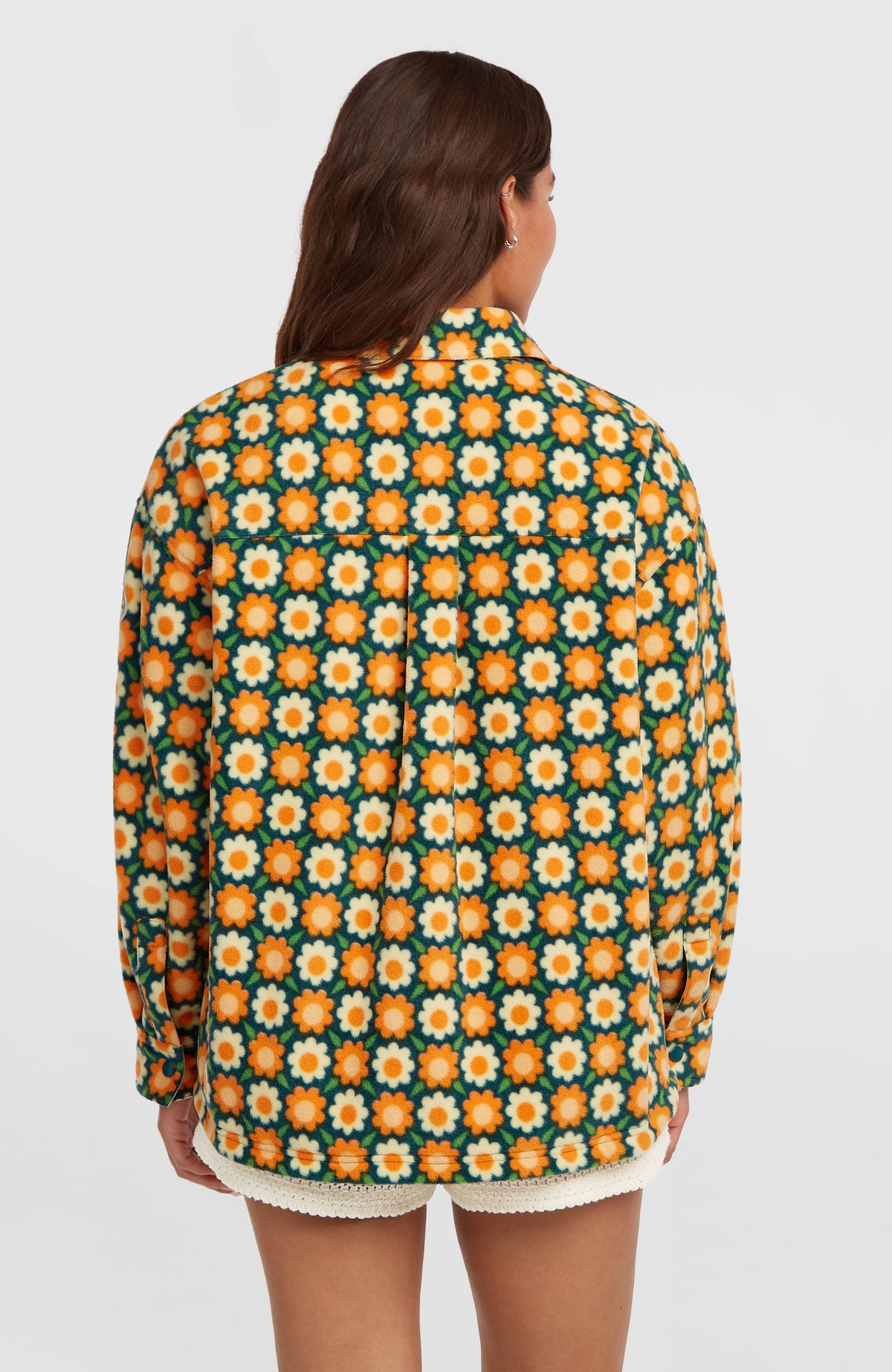 O'Riginals Superfleece blouse | Green Retro Flower