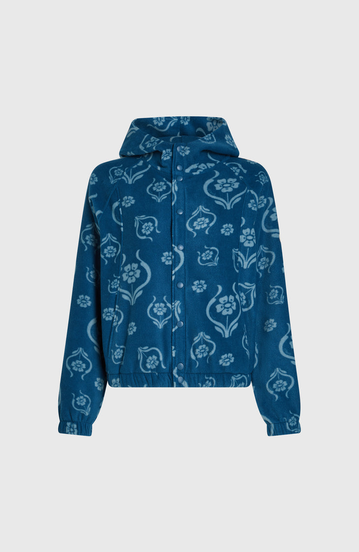 O'Riginals Superfleece hoodie | Blue Artdeco Floral