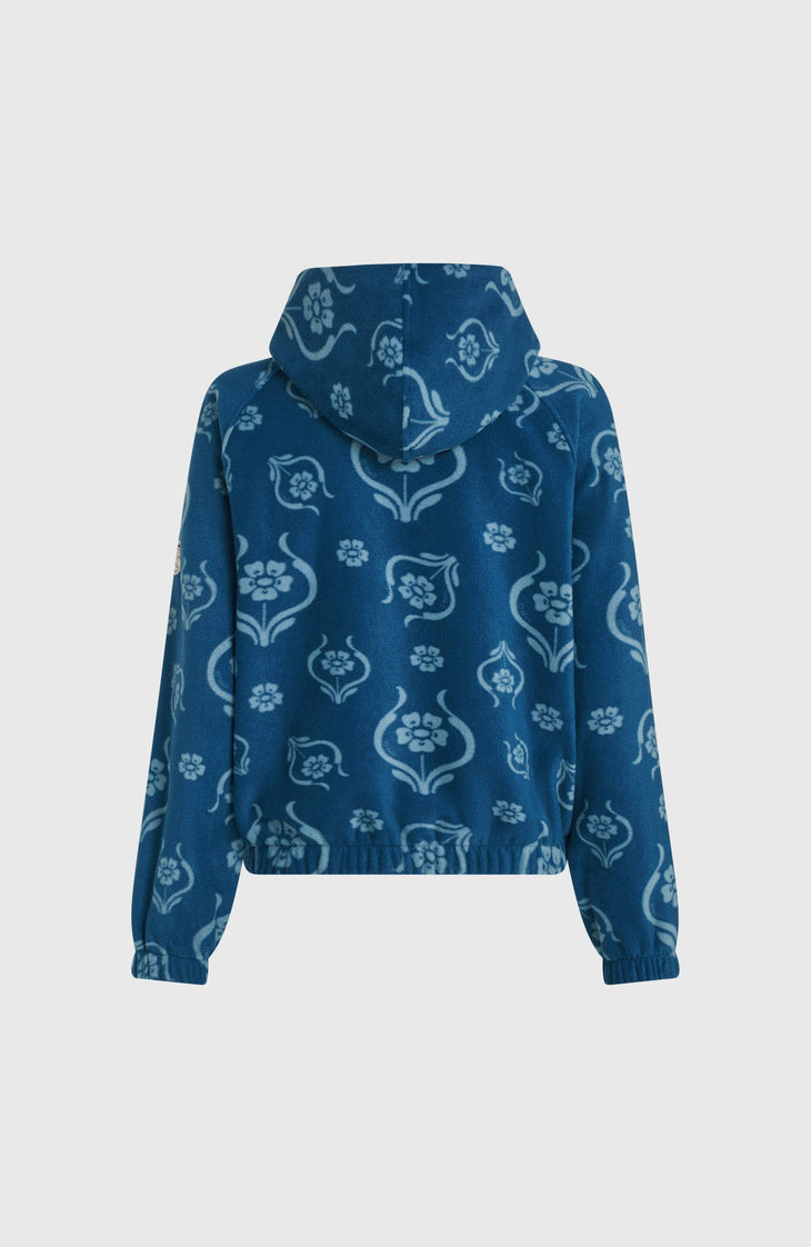 O'Riginals Superfleece hoodie | Blue Artdeco Floral