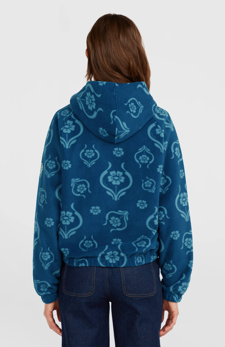 O'Riginals Superfleece hoodie | Blue Artdeco Floral